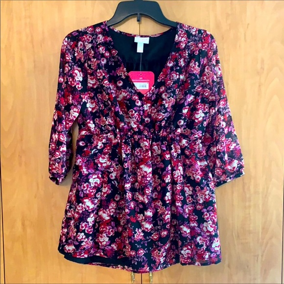 NWT Small Floral Maternity Top - Picture 2 of 10